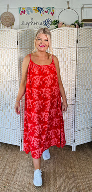 Sweet Garden Soiree Dress - Red
