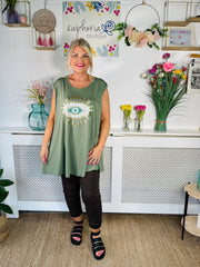Mesmerizing Glance Tank Top - Khaki