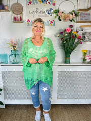 Betty Crochet Over Top - Vibrant Green