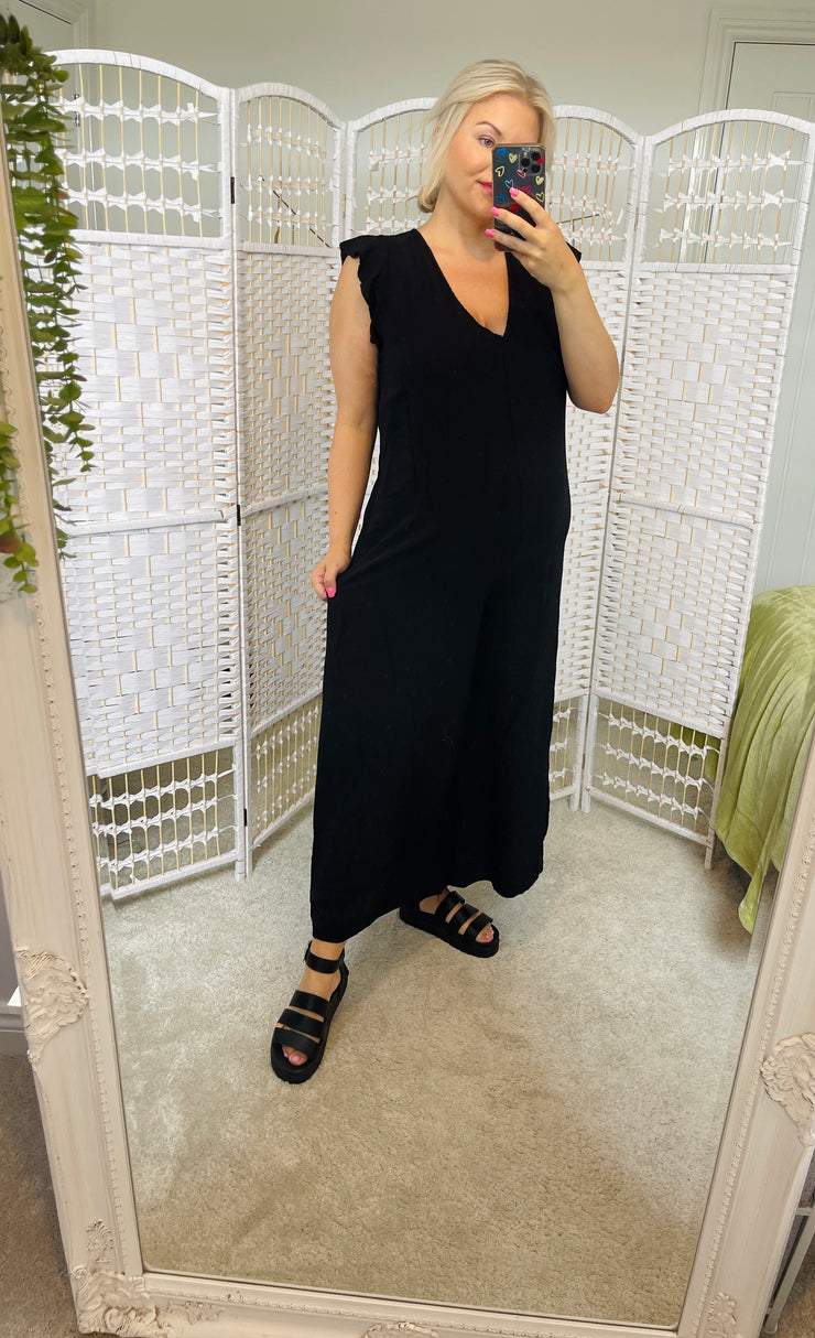 Wide Leg Wonder Jumpsuit - Black
