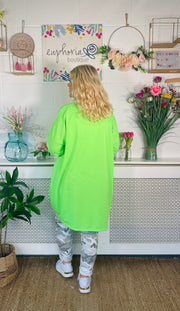 Dante Casual  Cotton Sweater - Lime Green