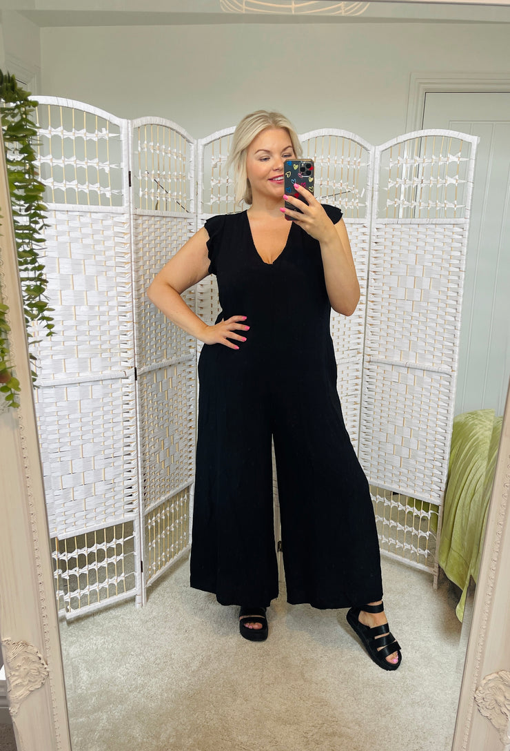 Wide Leg Wonder Jumpsuit - Black