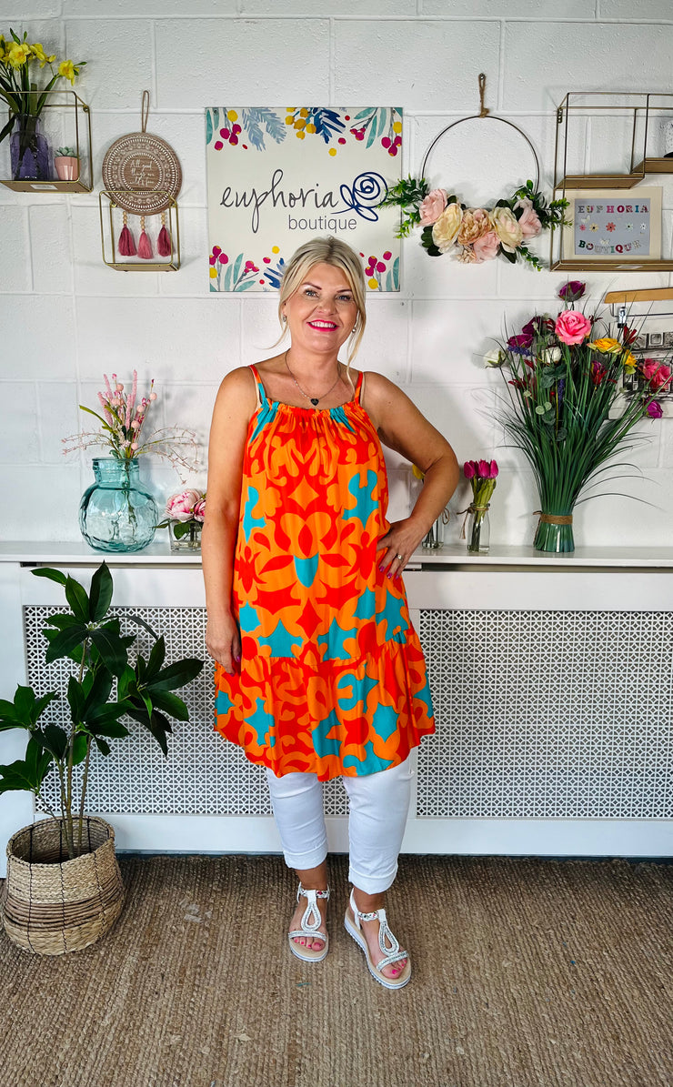 Barkley Tunic Dress - Orange