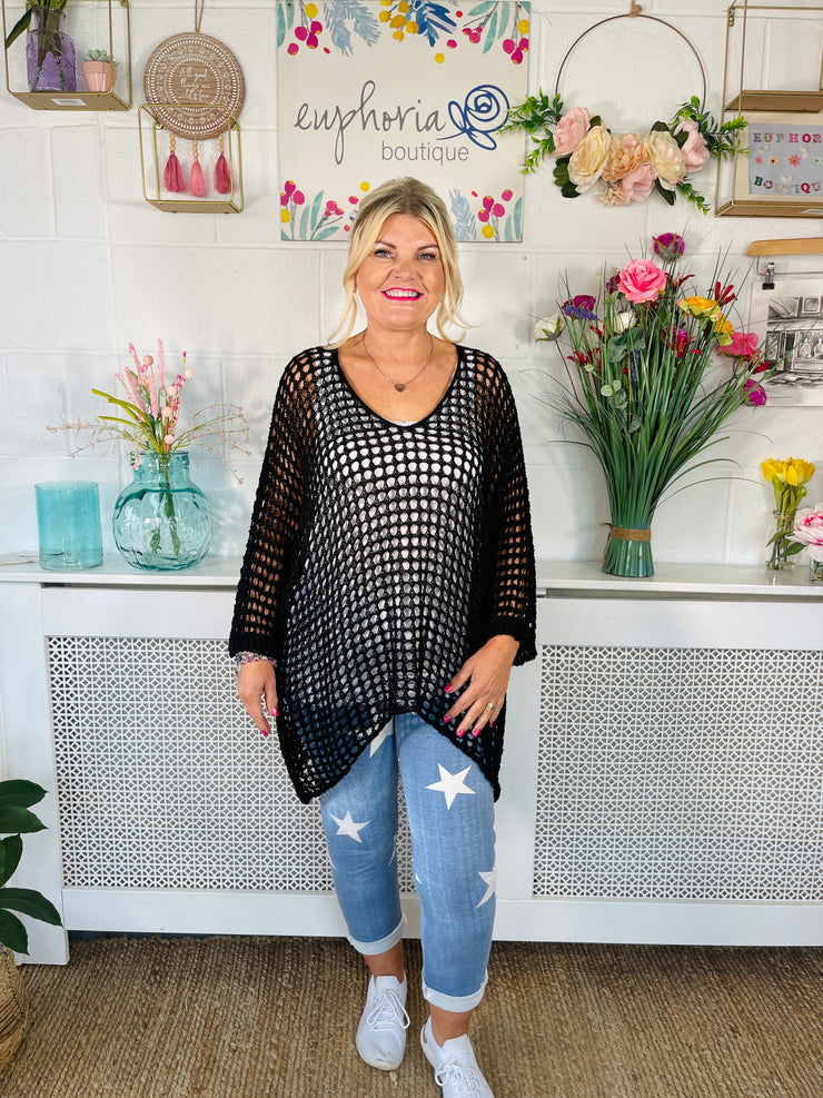 Betty Crochet Over Top - Black