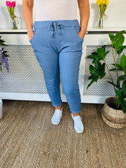Polly plain magic trousers - Denim Blue