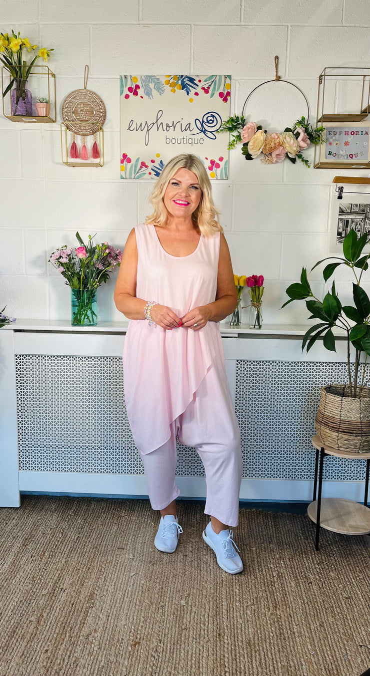 Laid Back Luxe Jumpsuit - Baby Pink