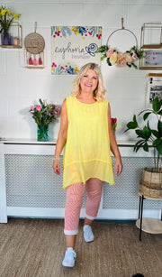 Sunny Daydream Cotton Vest - Yellow