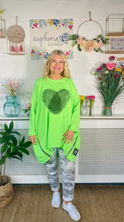 Dante Casual  Cotton Sweater - Lime Green