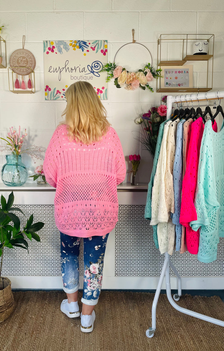 Pandora Crochet Knit - Candy Pink