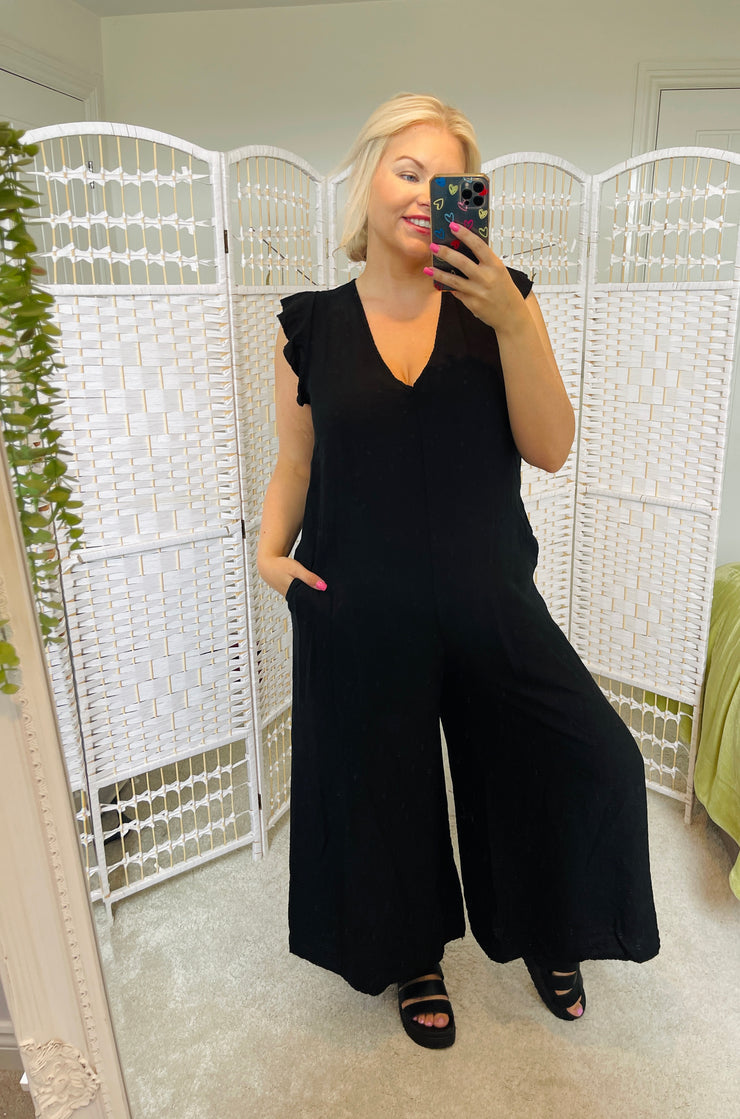 Wide Leg Wonder Jumpsuit - Black