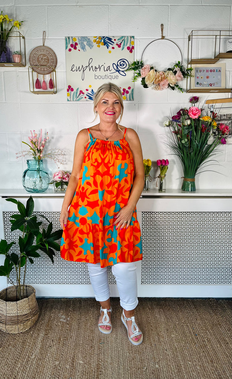 Barkley Tunic Dress - Orange