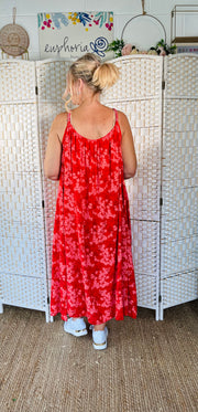 Sweet Garden Soiree Dress - Red