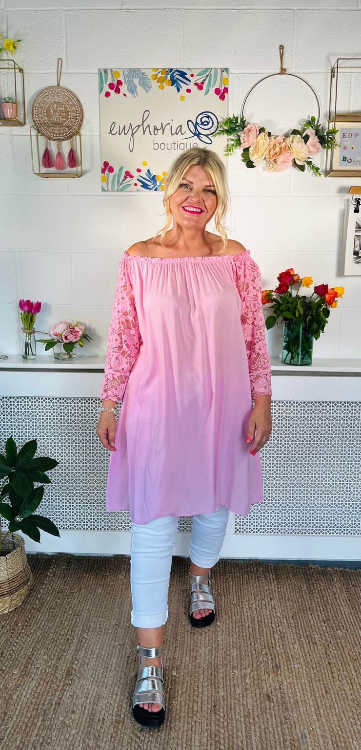 Melody Tunic Dress - Candy Pink