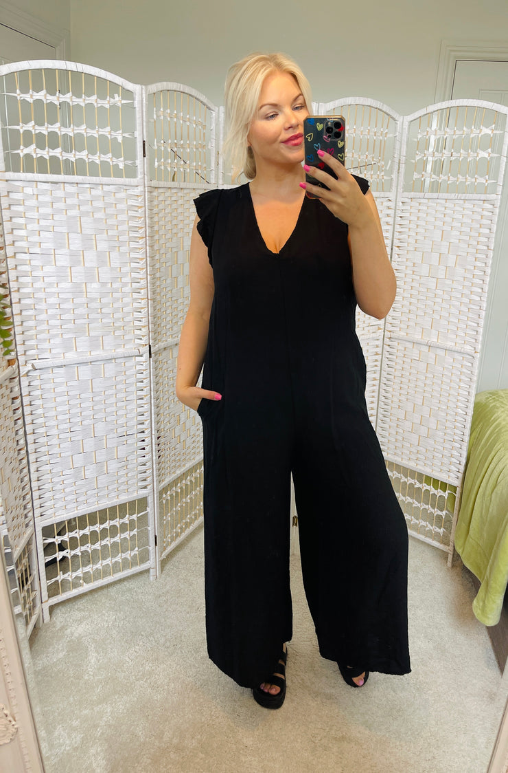 Wide Leg Wonder Jumpsuit - Black