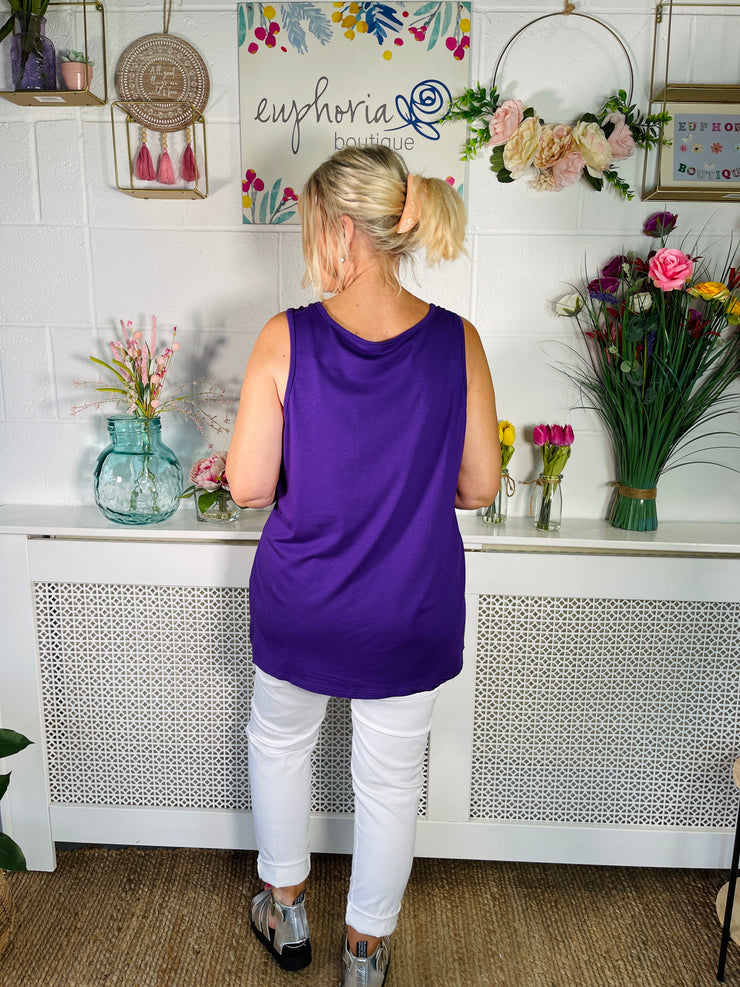Paula Vest Top - Purple