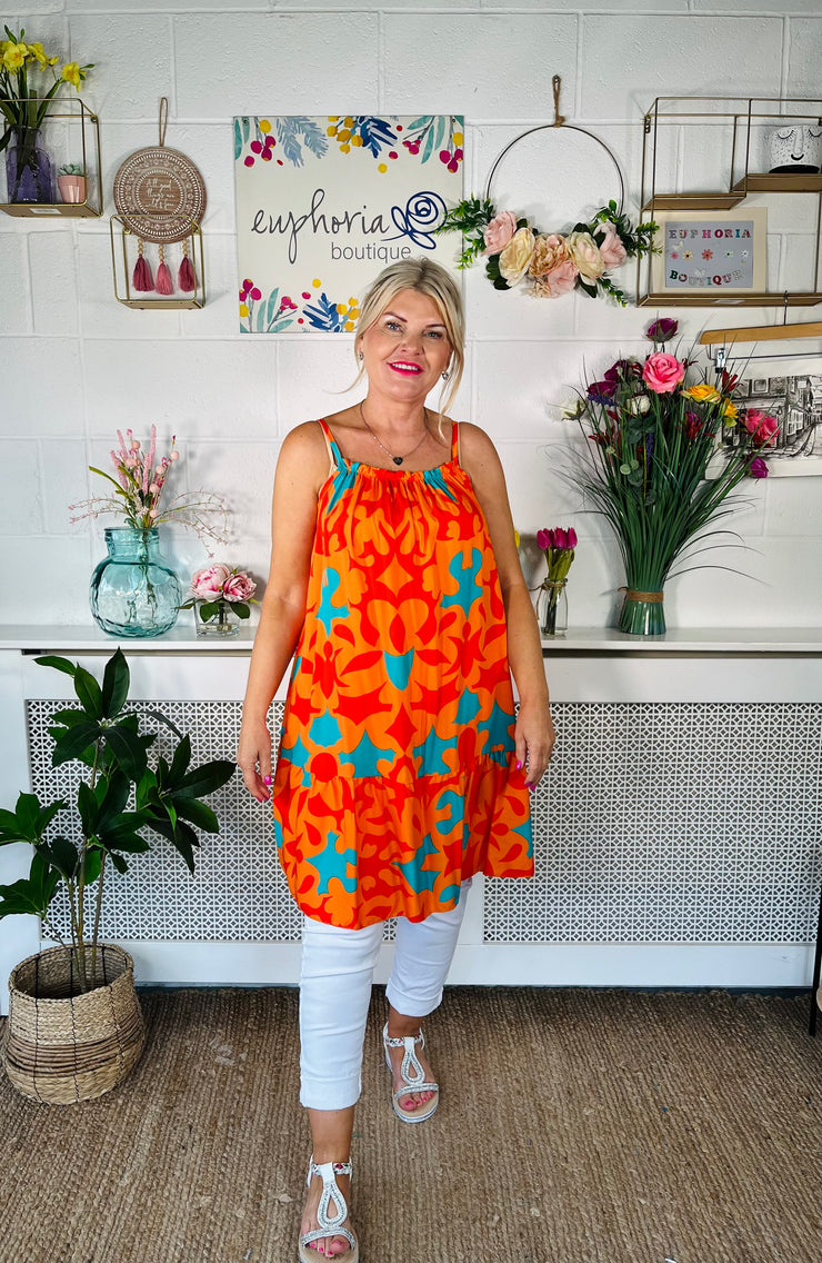 Barkley Tunic Dress - Orange