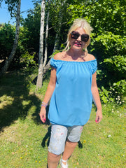 Belle Bardot Top - Sky Blue