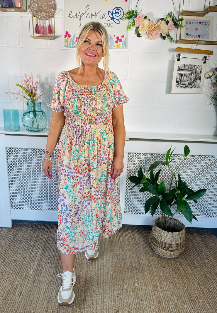 Natures Charm Maxi Dress - Turquoise