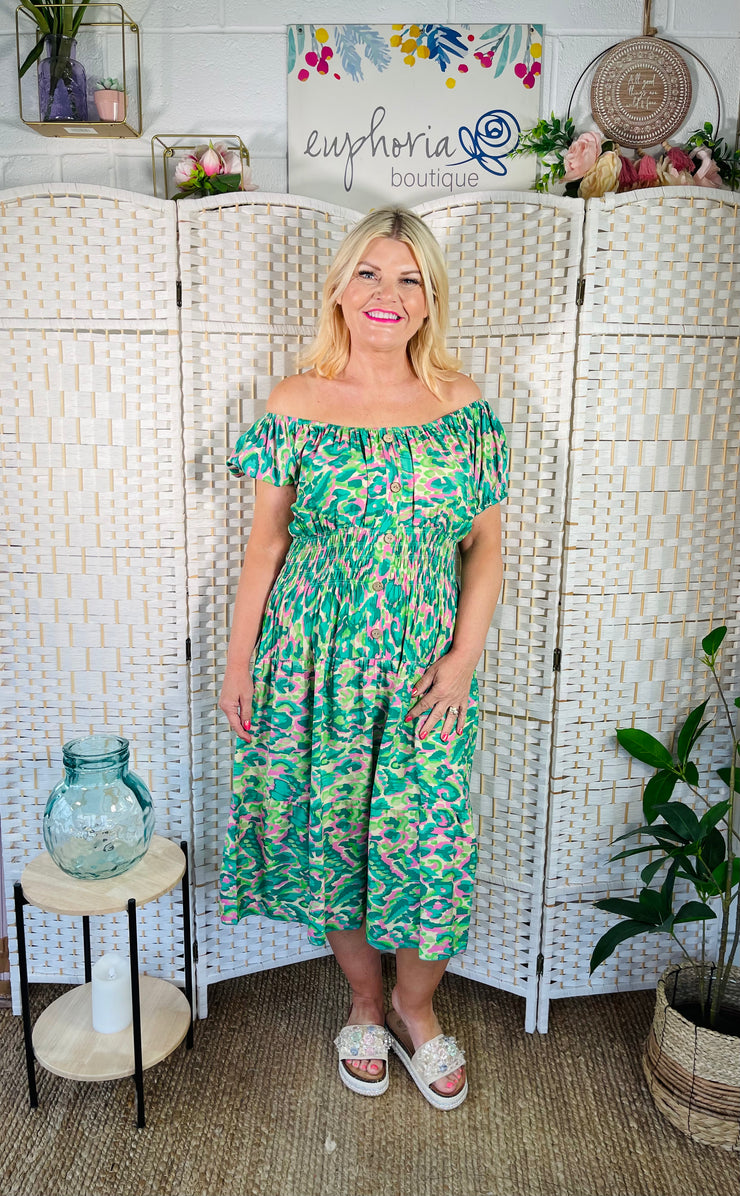 Tayla Midi Dress - Green