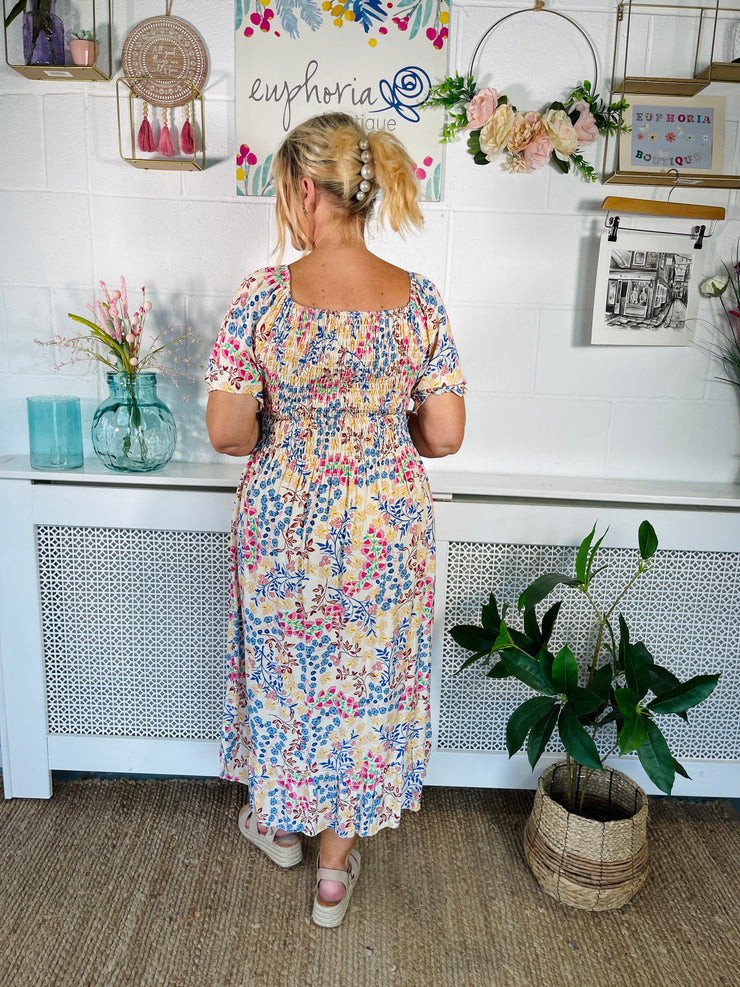 Natures Charm Maxi Dress - Cobalt Blue
