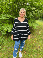 Nala Striped Knit - Black