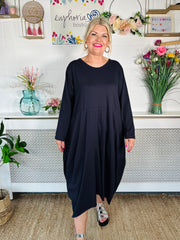 Francesca Jane Cotton Dress - Navy