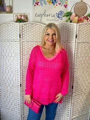 Misty crochet knit - Hot Pink