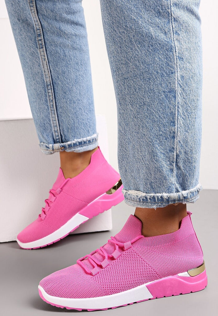 Pink hot sale sock sneakers