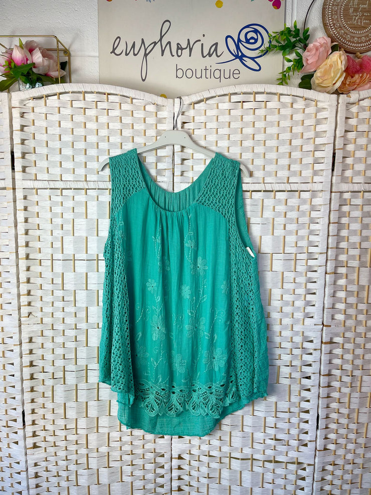 Susanna embroidered sun top