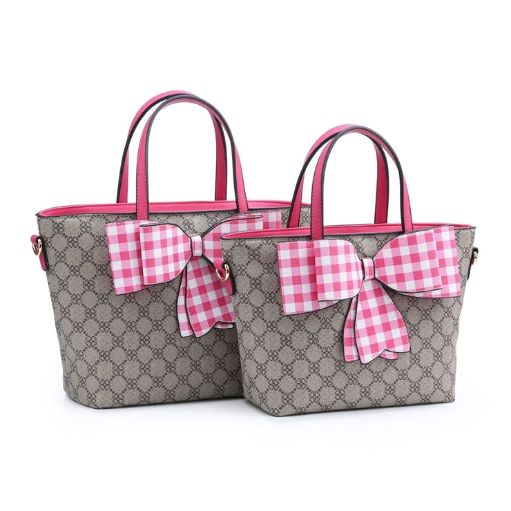 Strawberry street gingham tote - Pink
