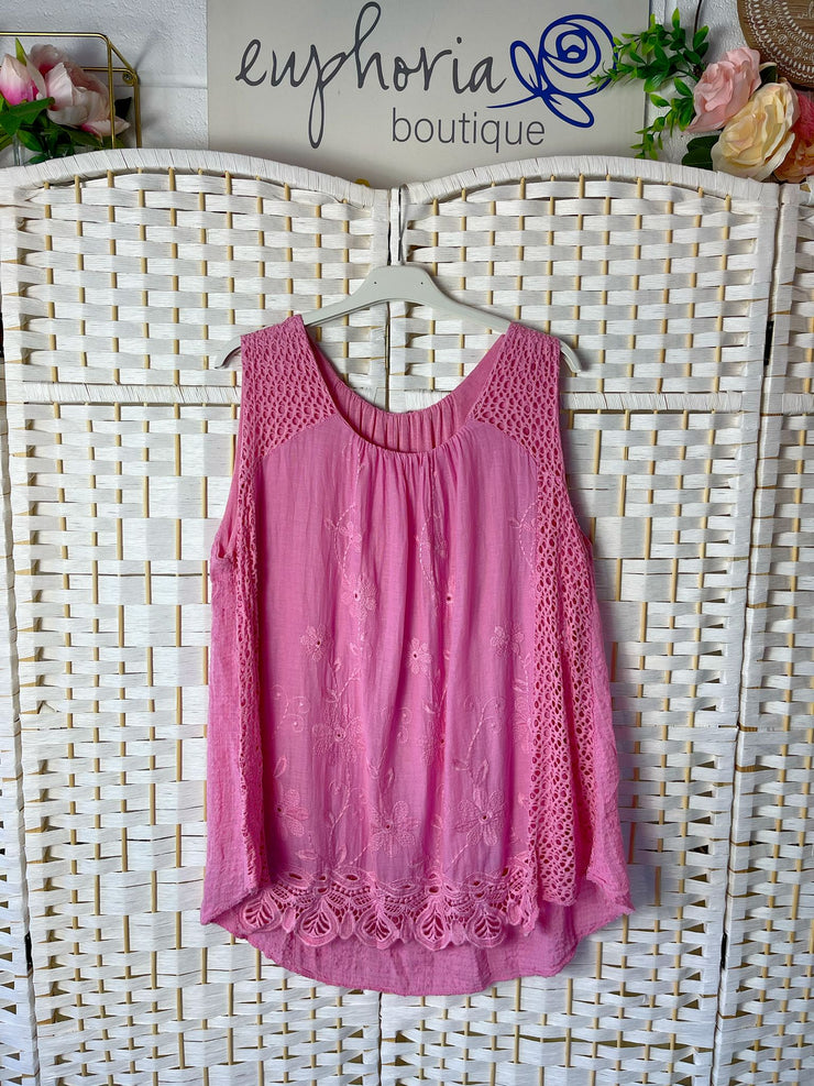Susanna embroidered sun top