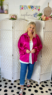 Satin Sway shirt - Magenta