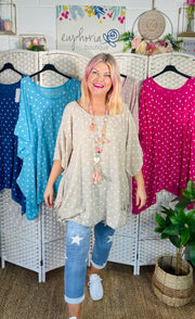 Coast polka dot loose fit top - Natural
