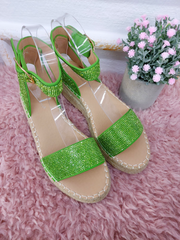 Glitter escape summer sandals - Green