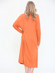 Martha drapy midi dress - Orange