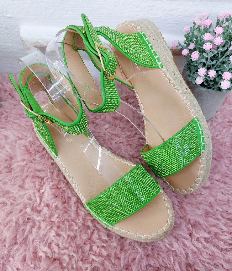 Glitter escape summer sandals - Green