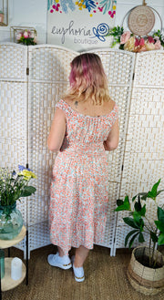 Penny Playful Print Dress - Orange