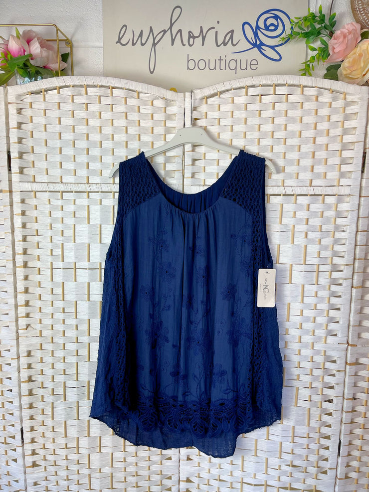 Susanna embroidered sun top