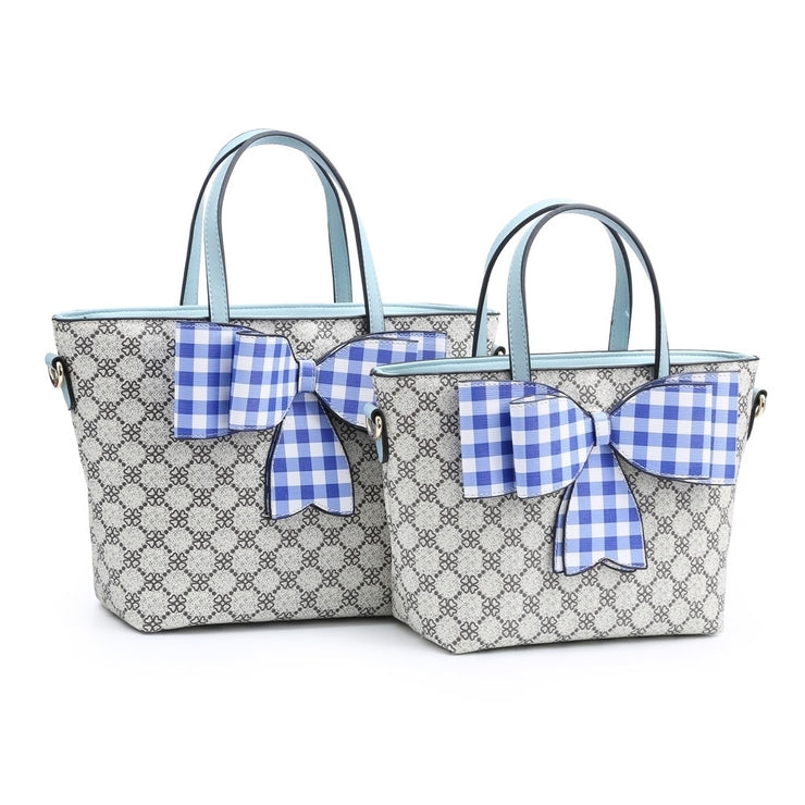 Strawberry street gingham tote - Blue